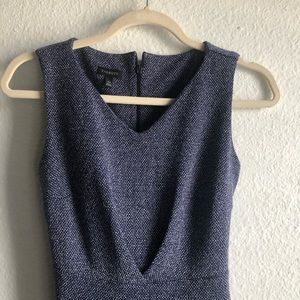 **sold** V neck navy and white work dress xsmall